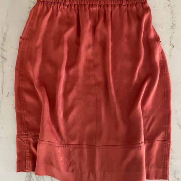 Loft Petites Short Orange Rust Colored Skirt With Pockets Size Small - Picture 4 of 7